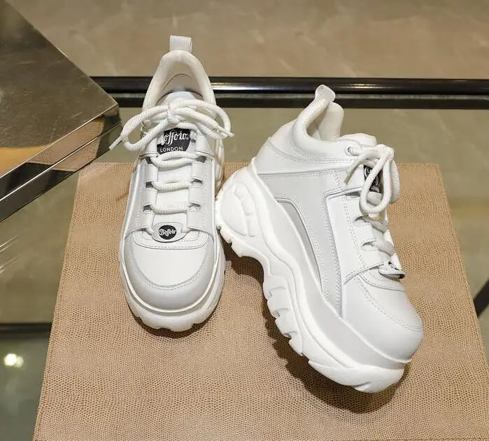 Top Quality Genuine Leather Shoes Platform London Women Casual Sneakers Imitacion Brand Luxury Dad Shoes ST487 ST488