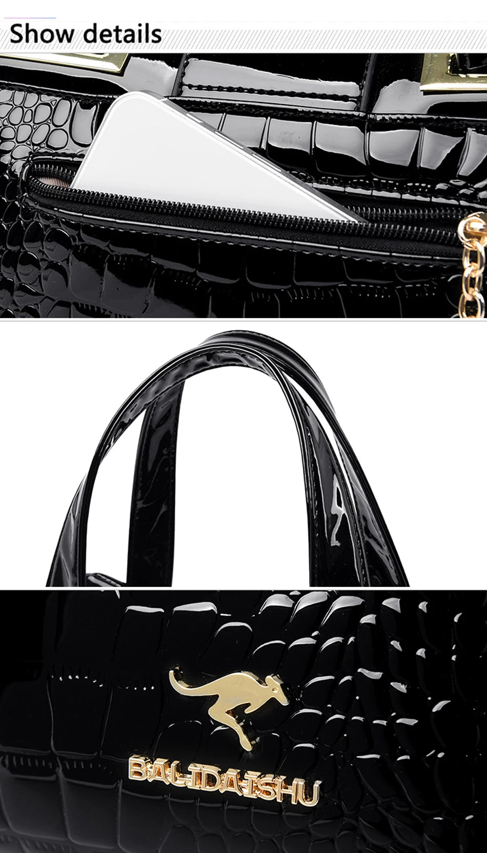 Luxury Designer Handbag Brand Crossbody Bags For Women 2024 New Crocodile Pattern Leather Shoulder Bags Casual Tote Bag Bolsos