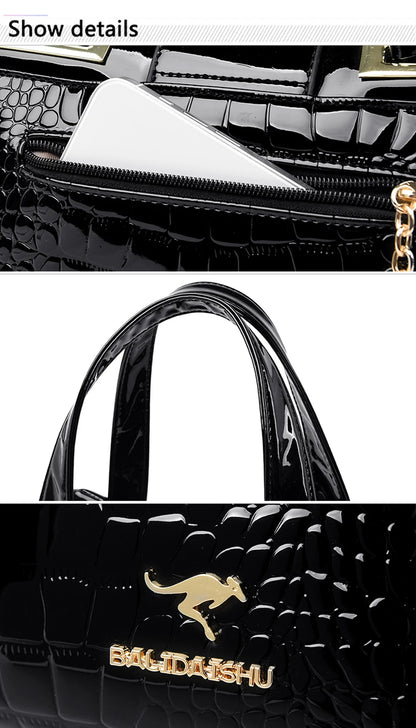 Luxury Designer Handbag Brand Crossbody Bags For Women 2024 New Crocodile Pattern Leather Shoulder Bags Casual Tote Bag Bolsos