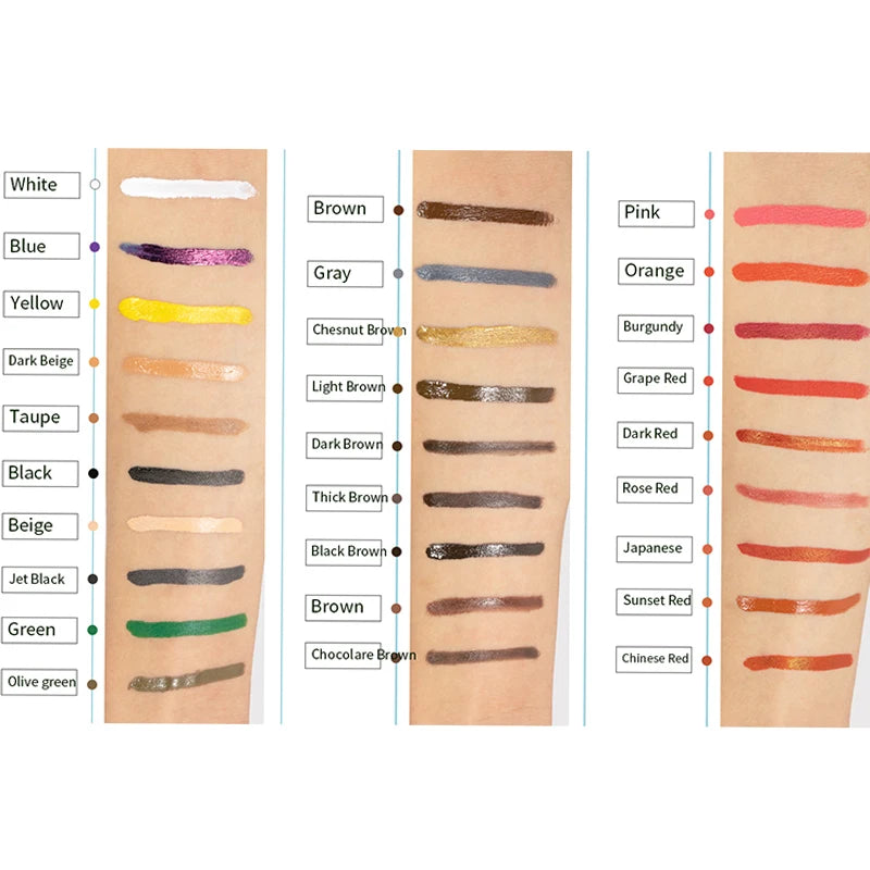15ml Pigment Ink Color Permanent Makeup Microblading Supplies Eyebrow Shading Micropigmentation Cosmetic Tattoo Ink Lip Eyeliner