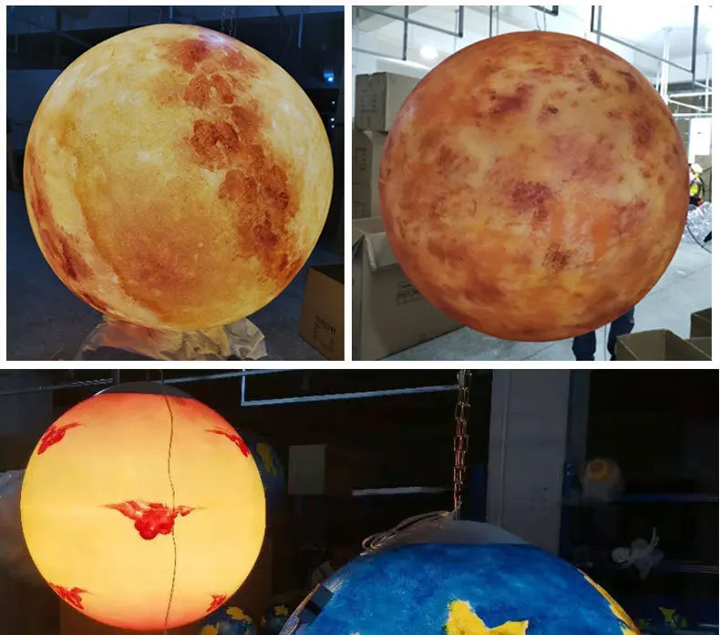 Planet Pendant Lights Sun Earth Moon Novelty Creative Atmosphere Light  Hanging Lamp Bedroom Home Decoration Hallway Luminaire