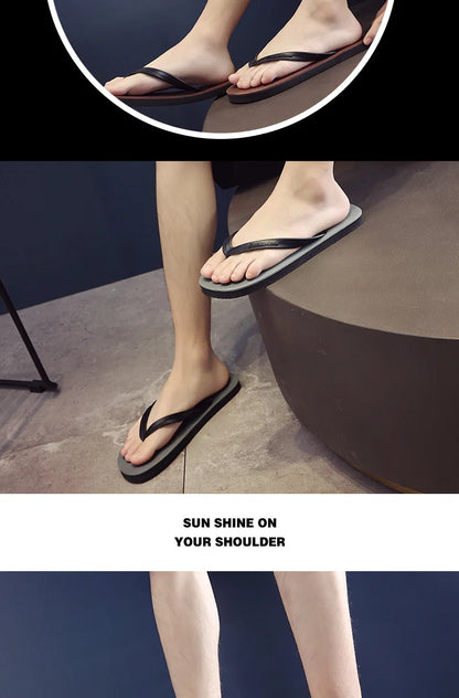 Men Shoes Summer Beach Sandals Anti-slip Fashion Outdoor Breathable Casual Couple Beach Sandal Flip Flops Shoes Slippers Men