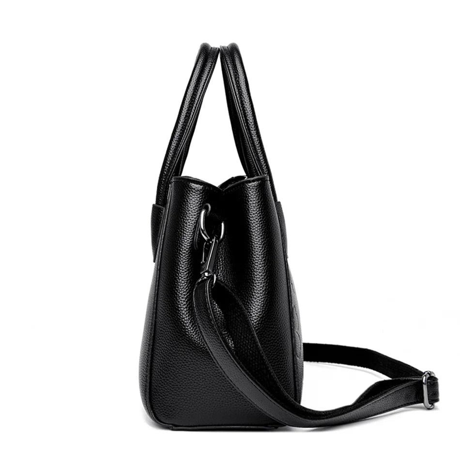 2 Layers Leather Luxury Handbags Women Bags Designer Handbags High Quality Small Casual Tote Bags For Women Shoulder Bag Winter