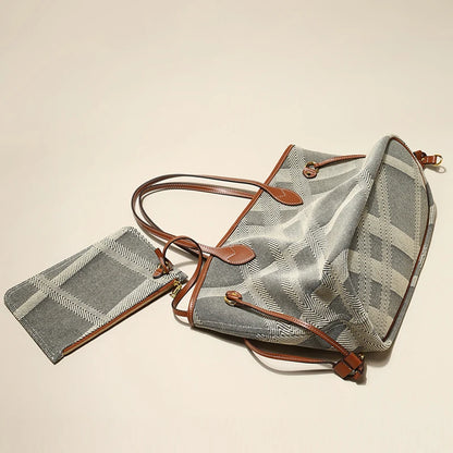 Elegant Ladies Durable Canvas Beach Tote Bag 2026 Shopper Big Handbags and Purses For Female Designer Women's Shoulder Bag
