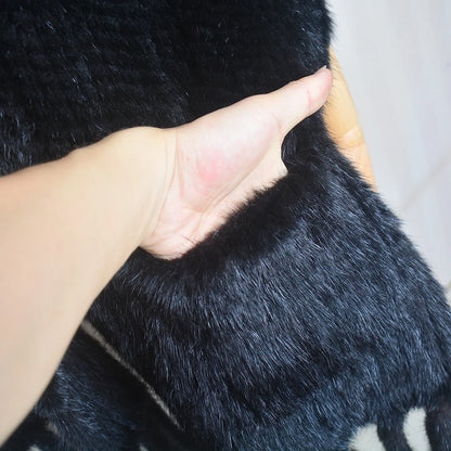 2026 Hot Sale Long Style Winter Warm Real Natural Mink Fur Scarf Real Mink Fur Shawl Fashion Women Knitted Real Mink Fur Scarves