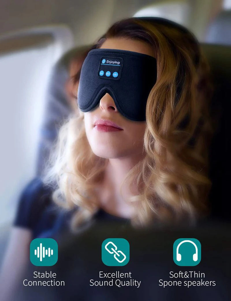 Sleeping Headphones Eye Mask for Sleeping 3D Contoured Cup Blindfold Concave Molded Night Sleep Mask dropshipping suppliers