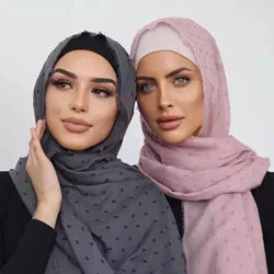 New Fashion Women Solid Chiffon Headscarf Ready To Wear Instant Hijab Scarf Muslim Shawl Islamic Hijabs Arab Wrap Head Scarves