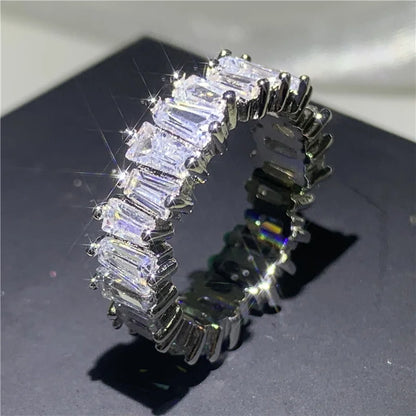 Wholesale Eternity Band Promise ring 925 Sterling silver Diamond cz Engagement Wedding Rings for women Men Finger Party Jewelry