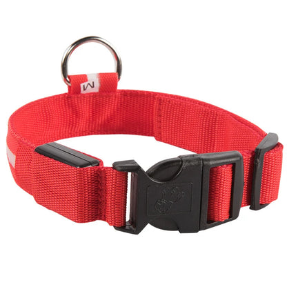 USB Rechargeable Pet Dog LED Glowing Collar Luminous Flashing Necklace Outdoor Walking Night Safety Supplies