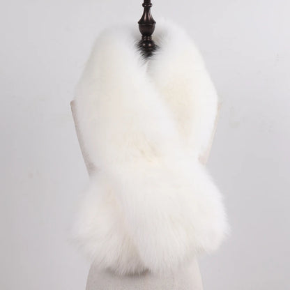 New Winter Lady Natural Luxury Real Fox Fur Scarf Shawl Full Pelt Warm Soft 100% Genuine Fox Fur Scarves Women Real Fur Muffler