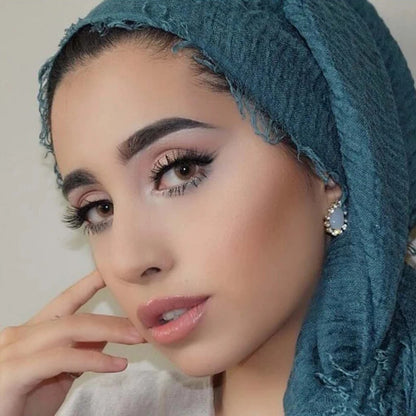 2026 Muslim Fashion Women Crinkle Hijab Scarf Soft Solid Head Scarves Turban Shawls and Wraps Hijab femme musulman kopftuch