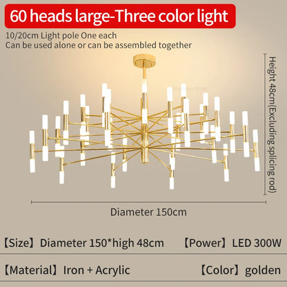 Lights For Living Room Dining Room Nordic Pendant Light Modern Ceiling Chandeliers Bedroom Decoration Lamp Gloden Light Fixrurn