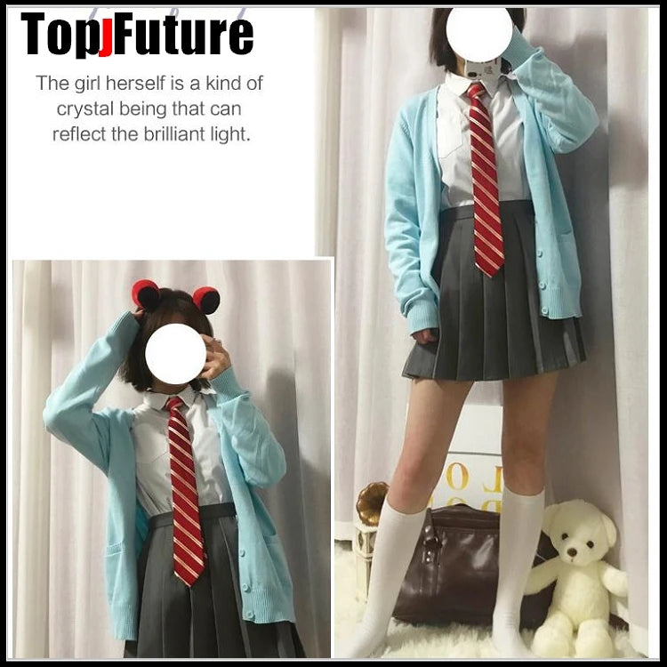 2020 Spring Cosplay School Uniform Sweater For Girls Women Long Sleeve Knitted Japanese Sailor Uniform Cardigans