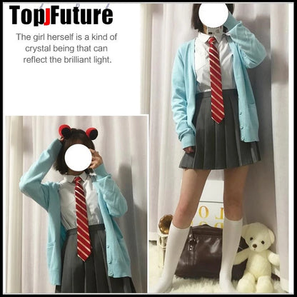 2020 Spring Cosplay School Uniform Sweater For Girls Women Long Sleeve Knitted Japanese Sailor Uniform Cardigans