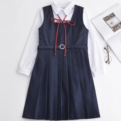Japanese student JK uniform Cape skirt white blouse sailor's vest dress class uniform school uniform suit