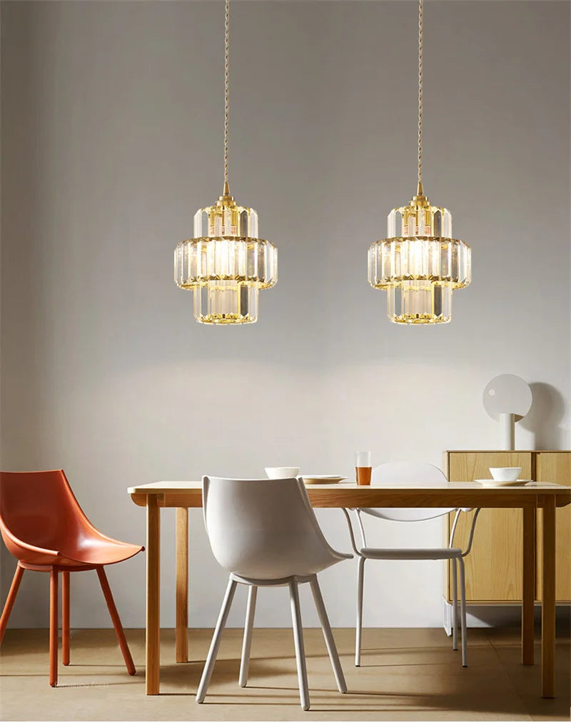 Modern Pendant Lights Luxury Led Crystal Ceiling Lamp Nordic Design Chandelier Bedroom Dining Room Table Kitchen Island Decor