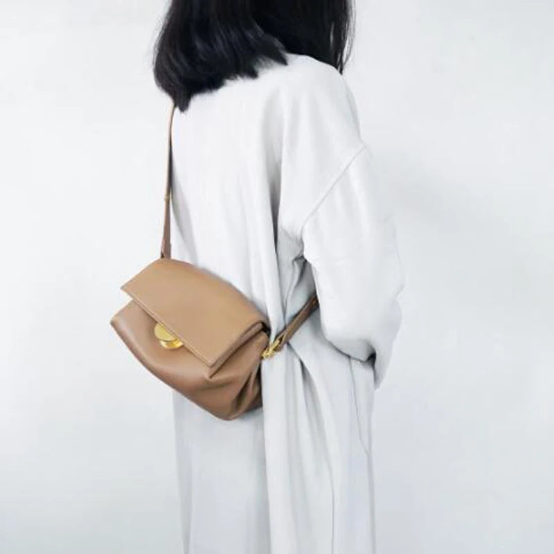 Leather Shoulder Bag for Women, Crossbody Bags, Multi Pockets, Adjustable Strap Purse, Luxury Handbag, Brand Design, Fashion