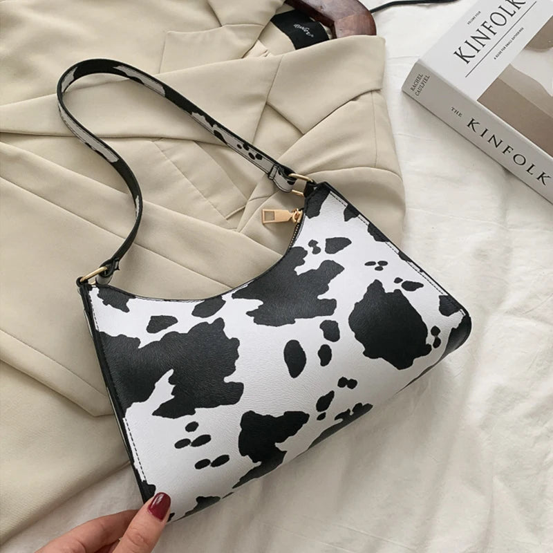 Gusure Fashion Leopard Pattern Shoulder Women Bag Hand Bag Personality Wild Pu Leather Designer Purses and Handbags