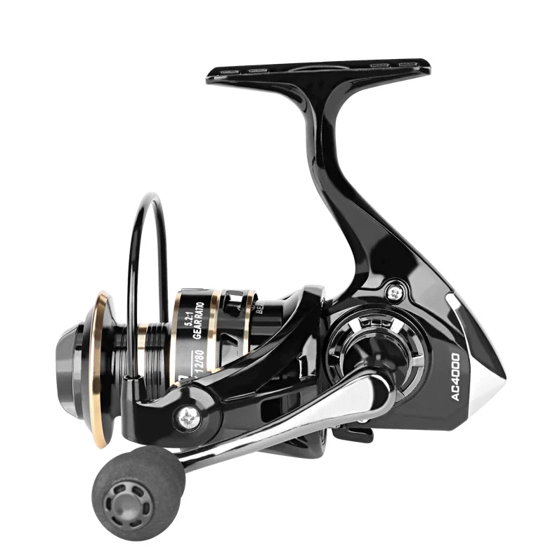 DEUKIO Spinning Reels 12KG Max Drag Carrete De Pesca 5.2:1 Metal Handle Fishing Reel Coils Reel for Fishing Accessories 2023