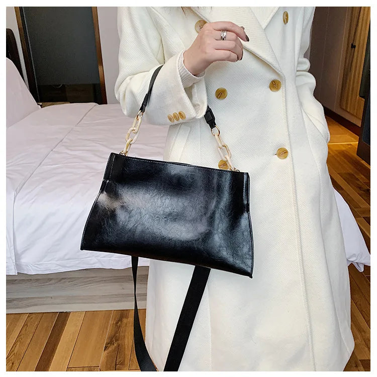 2026 New Design Handbags Women Shoulder Bag Soft Synthetic Leather Crossbody Large Capacity Fashion Female Underarm Bags