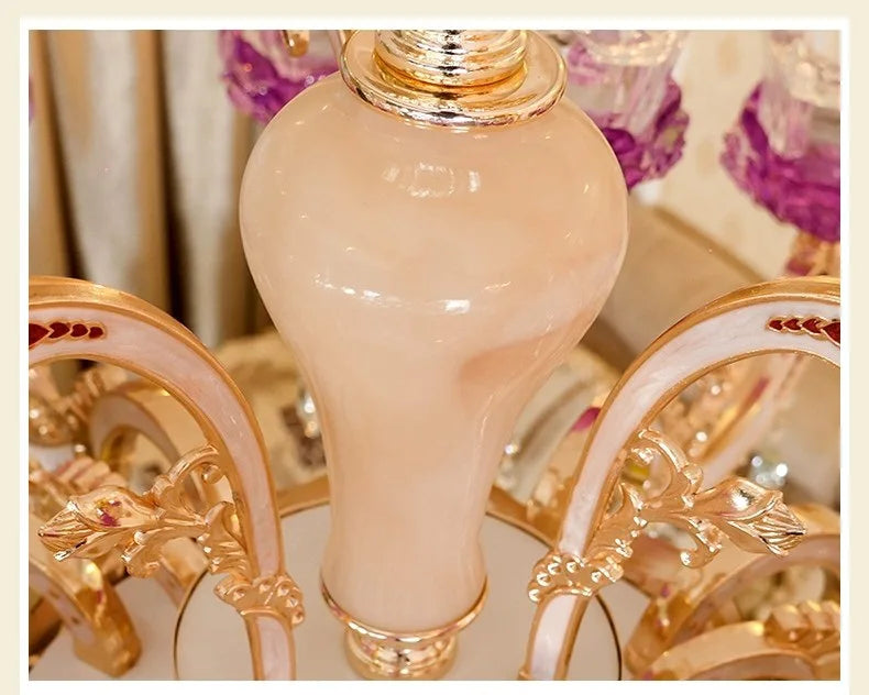 Luxury Living Room Chandelier Crystals Glass Hall Main Pendant Lamps Restaurant Bedroom French Creative Hanging Light Luminaire