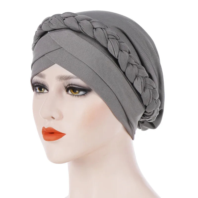 Head Scarf for Muslim Women Solid Cotton Turban Bonnet Hijab Caps White Pearl Inner Hijabs Femme Musulman Arab Wrap Turbantes
