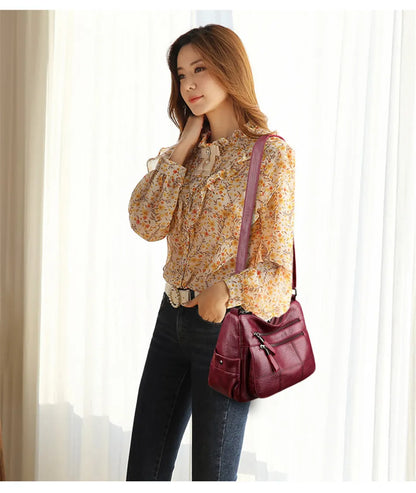 High Quality Leather Luxury Handbags Ladies Bag Designer Shoulder Crossbody Bags For Women 2024 New Bolsa Feminina Sac A Main