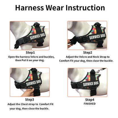 Bulldog Corgi Chihuahua Chest Harness For Service Dogs Custom Patches Soft Mesh Padded Dog Training Vest For Small And Large Dog