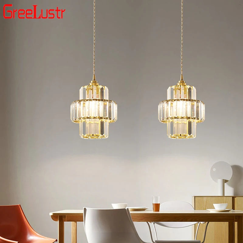 Modern Pendant Lights Luxury Led Crystal Ceiling Lamp Nordic Design Chandelier Bedroom Dining Room Table Kitchen Island Decor