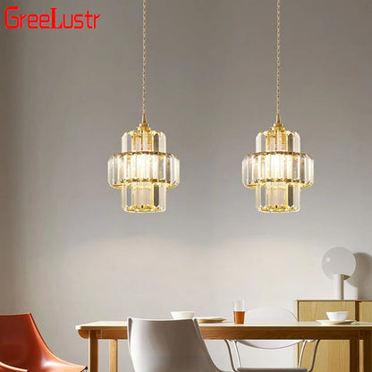 Modern Pendant Lights Luxury Led Crystal Ceiling Lamp Nordic Design Chandelier Bedroom Dining Room Table Kitchen Island Decor