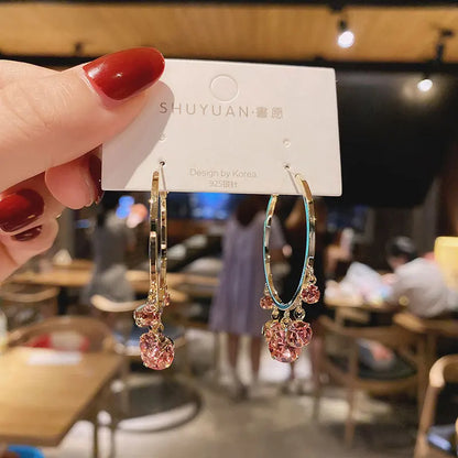 2023 New French Fashion Earring Temperament Luxury Top Quality Zircon Earrings 2021 Trend Personalized Luxury Jewelry Pendant