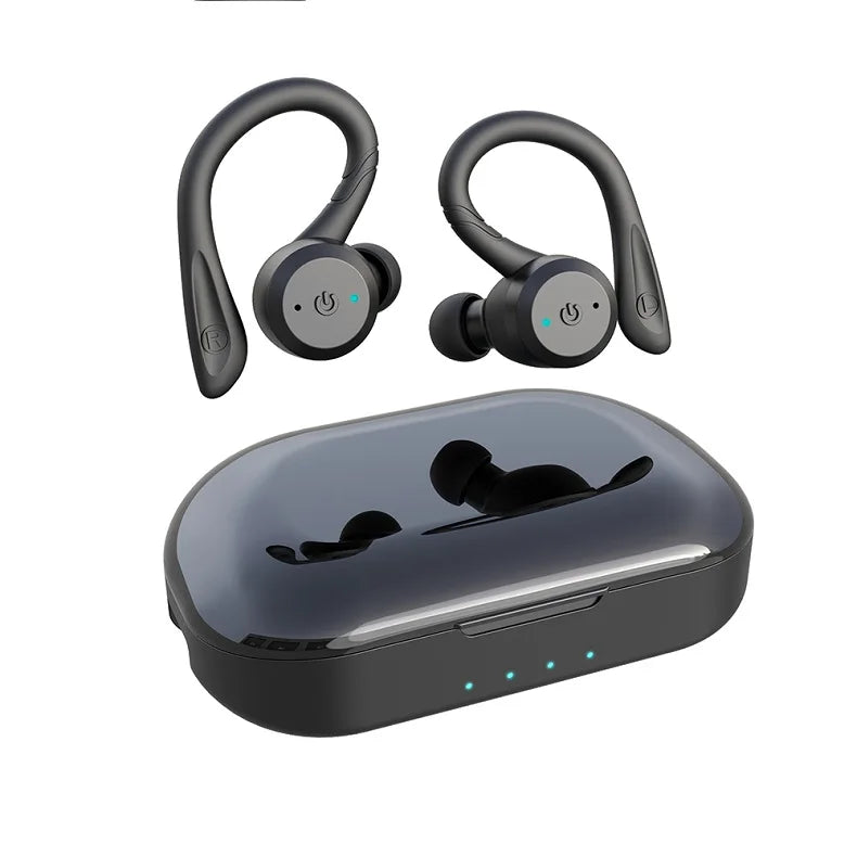 20 Hours Play Time Swimming Waterproof Bluetooth Earphone Dual Wear Style Sport Wireless Headset TWS IPX7 Earbuds Stereo