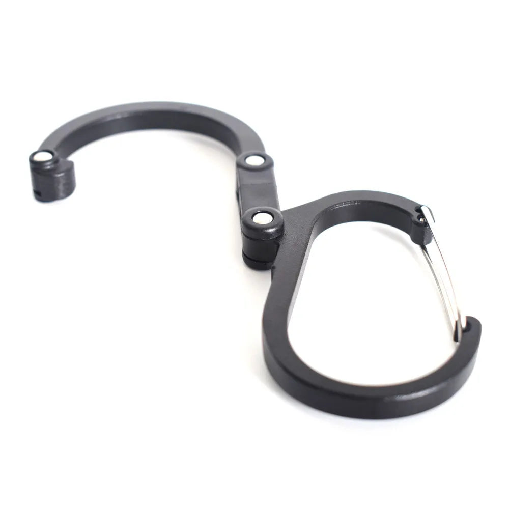 Multifunctional Hybrid Gear Clip Carabiner 360 Degree Rotating Hook Strong Buckle Camping Hiking Travel Backpack Outdoor Gadget