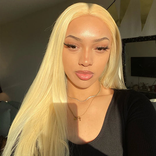 Charisma Blond Wigs Synthetic Lace Front Wig Long Silky Straight Lace Front Wig Heat Resistant Fiber Hair Cosplay Wigs For Women