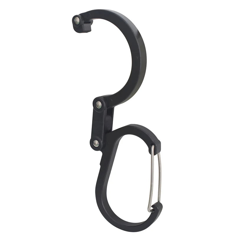 Multifunctional Hybrid Gear Clip Carabiner 360 Degree Rotating Hook Strong Buckle Camping Hiking Travel Backpack Outdoor Gadget