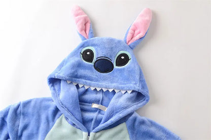 Anime Kigurumis Onesies With Slippers Overalls Adult Women Men Blue Animal Pajama Button Zipper Jumpsuit Funny Outfit XXL Suit