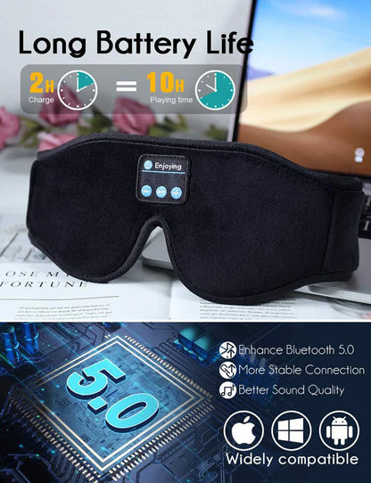 Sleeping Headphones Eye Mask for Sleeping 3D Contoured Cup Blindfold Concave Molded Night Sleep Mask dropshipping suppliers