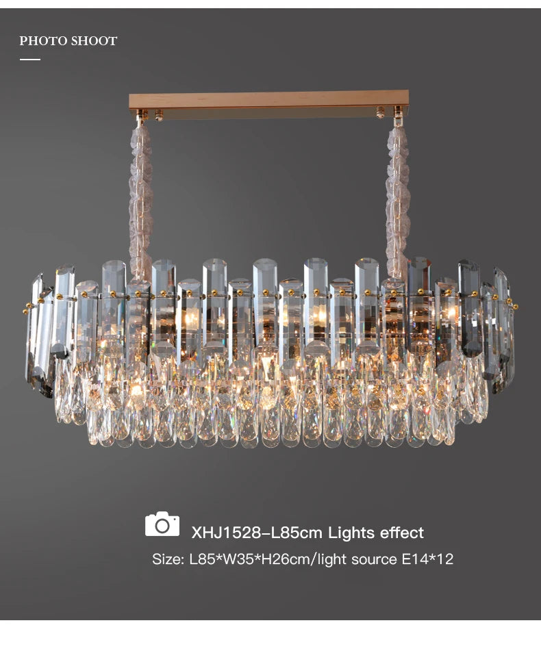 Ceiling Lamp For Living Room  Round Crystal Kitchen Lamp Simple Modern Atmosphere Bedroom Dining Room Lamp Light Pandant lights