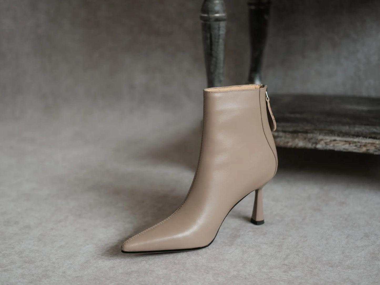 Krazing Pot Big Size 42 Cow Leather Pointed Toe High Heels Chic Design Concise Winter Spring Shoe Dress Warm Wedding Ankle Boots