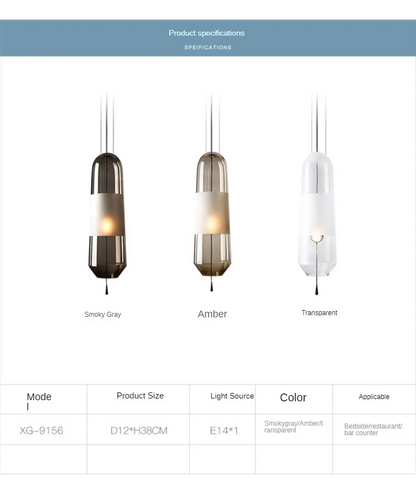 Restaurant Chandelier Lights Bedroom Bedside Living Dining Room Pendant Lamps Glass Decoration Nordic Hanging Kitchen Lighting