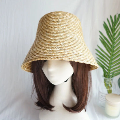 Handmade Summer Hats For Women Ladies Sun Hat Ribbon Bowknot Beige Straw Hat Adjuatble Beach Hat Wide Brim Kentucky Derby Hat