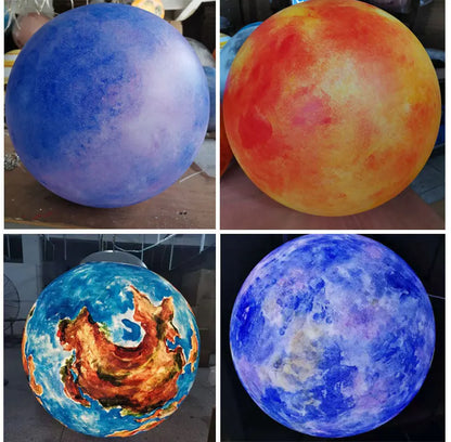 Planet Pendant Lights Sun Earth Moon Novelty Creative Atmosphere Light  Hanging Lamp Bedroom Home Decoration Hallway Luminaire