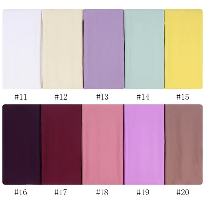 New Fashion Women Solid Chiffon Headscarf Ready To Wear Instant Hijab Scarf Muslim Shawl Islamic Hijabs Arab Wrap Head Scarves