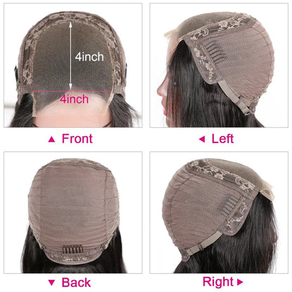 30 Inch Body Wave 13x4 13x6 Hd Transparent Lace Front Human Hair Wigs For Women 5x5 Closure Wig Pre Plucked  Lace Frontal Wig