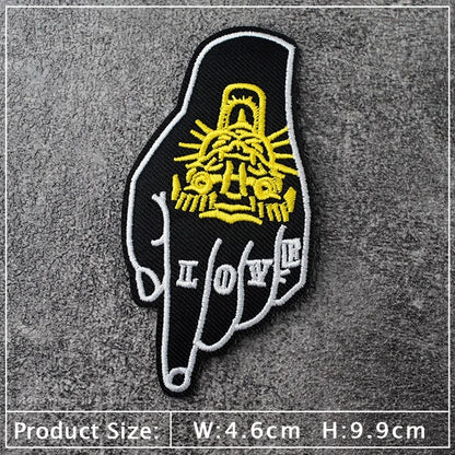 Star Dog Cat Eye Patch Embroidery Applique Ironing Sewing Supplies Decorative Badges For Clothing Accessories Zipper