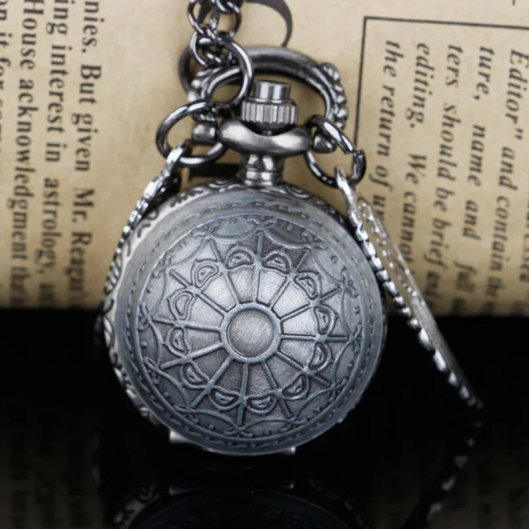 Steampunk Fashion Ball Quartz Pocket Watches With Pendant Necklace Chain Children Best Xmas Gifts