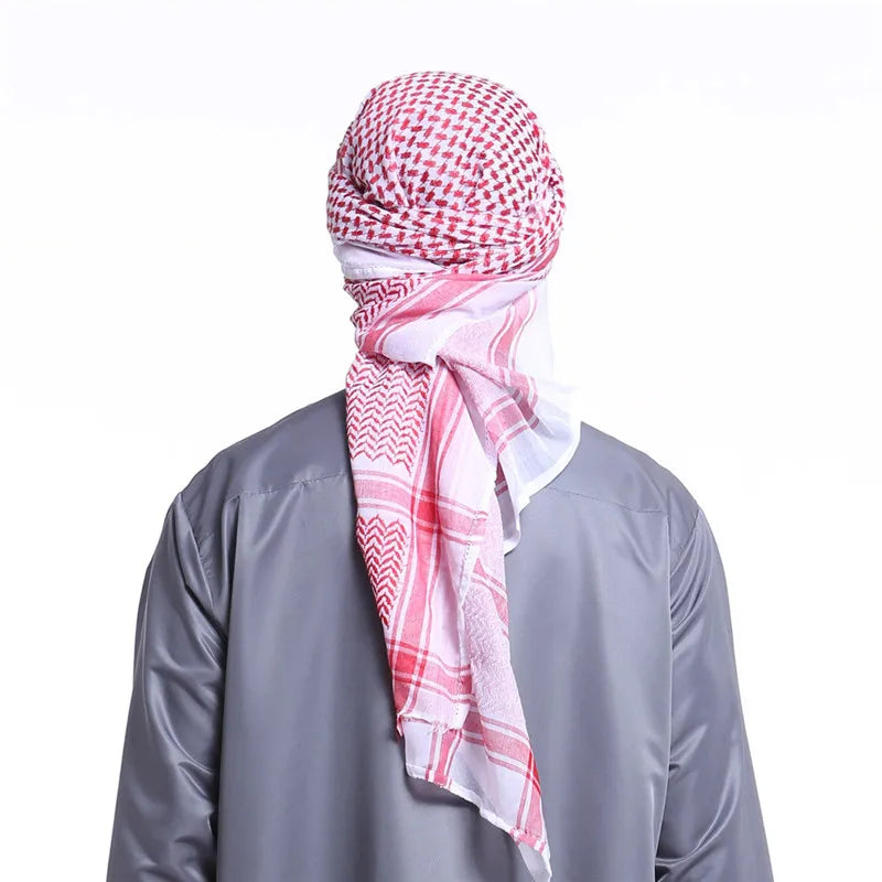 2026 Men Arab Headwear Hijab Scarf Islamic foulard Print Scarf Turban Arabic Headcover for men's muslim clothing prayer turbante