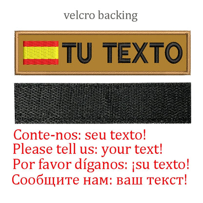 Embroidery Custom Patch  Hook And Loop Backing Iron On Sewing ID Tag Name Stripes For Clothing Dog Collar Harness Backpacks Hat