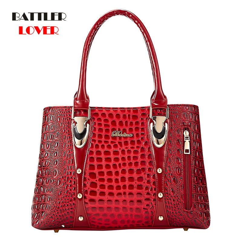Super Quality Snakeskin Leather Women Handbag Shoulder Boston Bag Tote Italian Bags Sac A Main Borse Candy Color Luxury Handbags