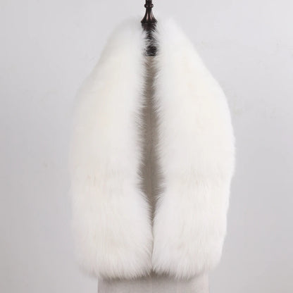 New Winter Lady Natural Luxury Real Fox Fur Scarf Shawl Full Pelt Warm Soft 100% Genuine Fox Fur Scarves Women Real Fur Muffler